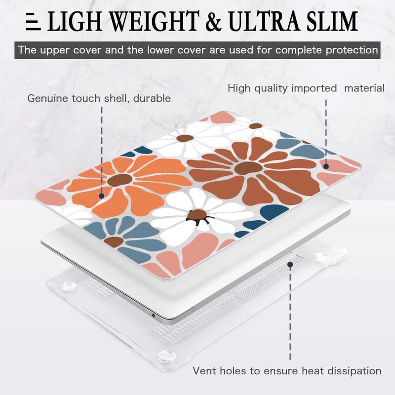 CISSOOK Compatible with MacBook Air 13.3 inch Case M1 A2337 A2179 A1932, Plastic Hard Shell Case Keyboard Cover Screen Protector for MacBook Air 13 2021 2020 2019 2018, Vintage Flowers - Image 2